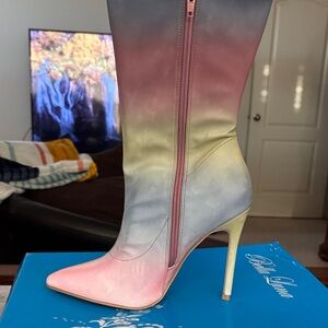 Bella Luna Women's Multicolor Heeled Boots